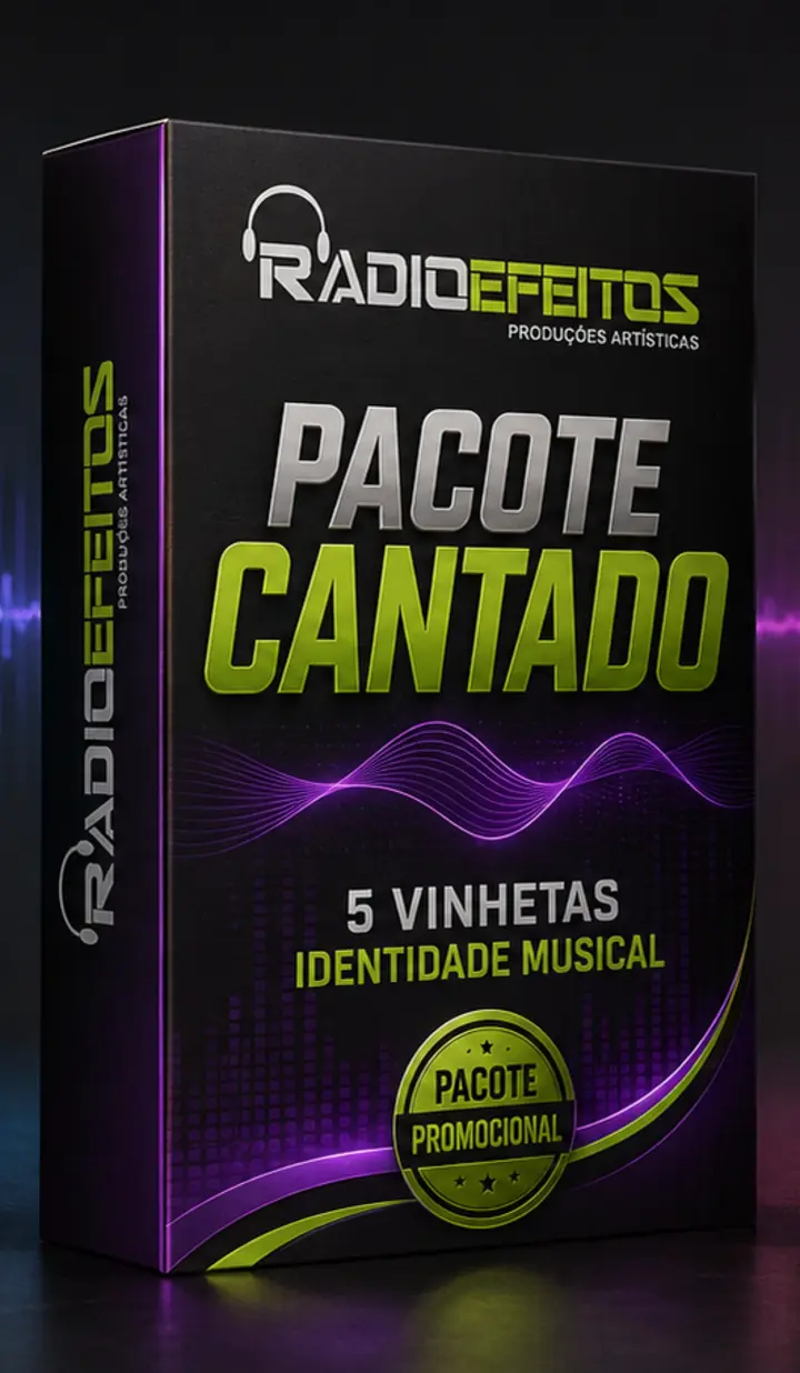 Capa do pacote de vinhetas cantadas RADIOEFEITOS