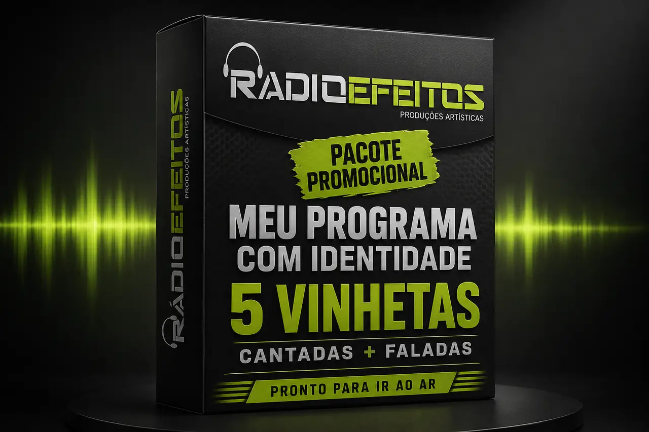 Pacote promocional de cinco vinhetas RadioEfeitos