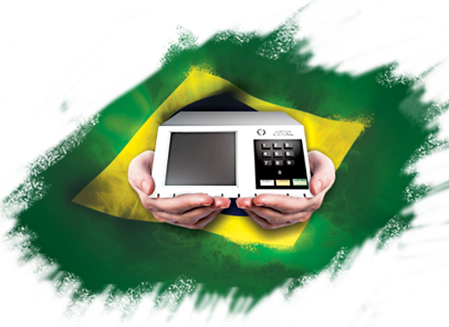 Urna eletrônica representando jingles para campanhas políticas